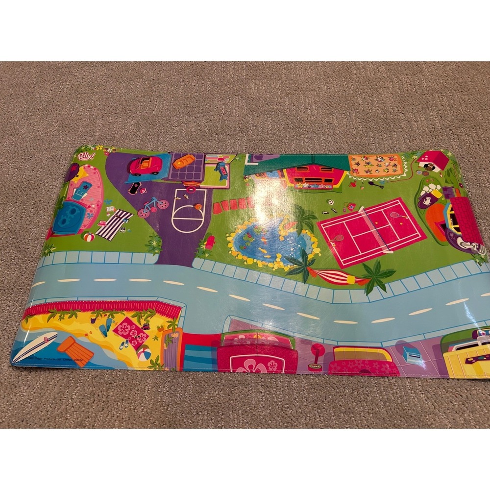 Polly Pocket Polly‎ Place MagnetCool Mat Playmat 2003 Beach Town Road